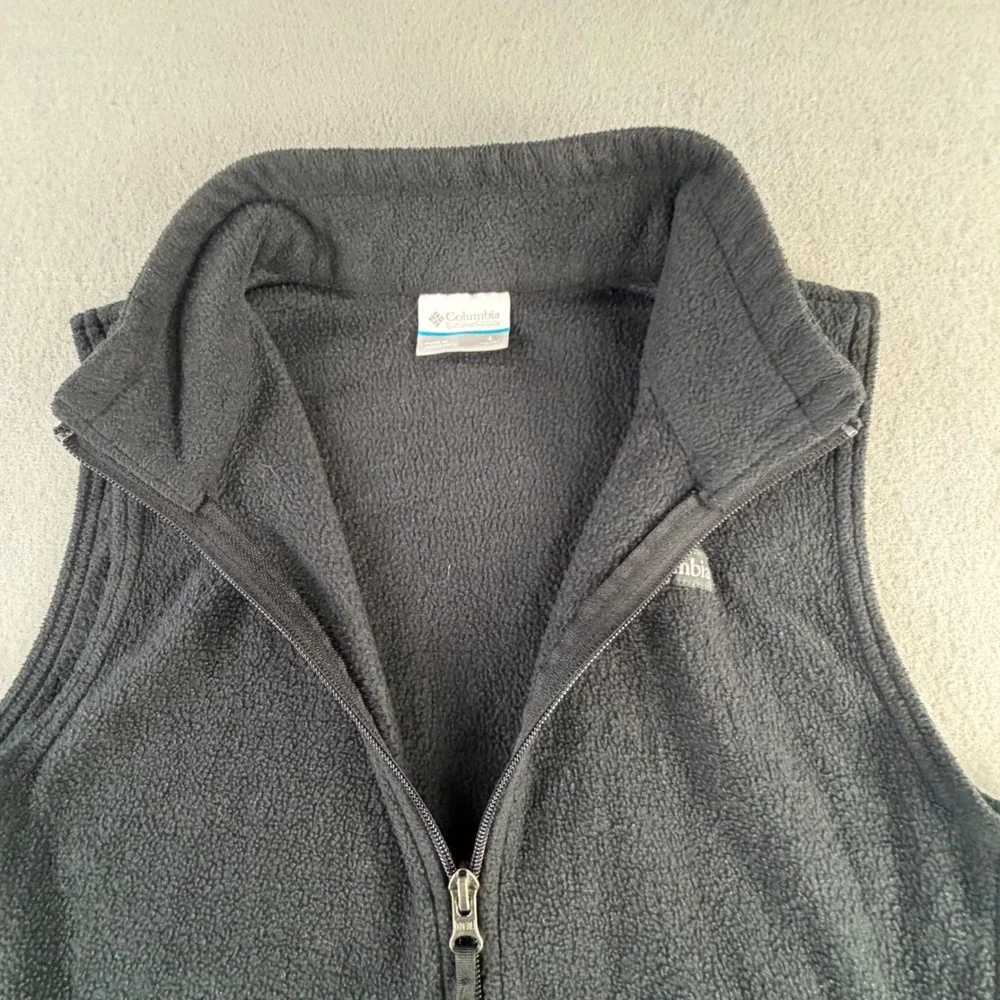 Columbia Steens Mountain Black Fleece Full Zip Vest Youth Large 14/16 Outdoors